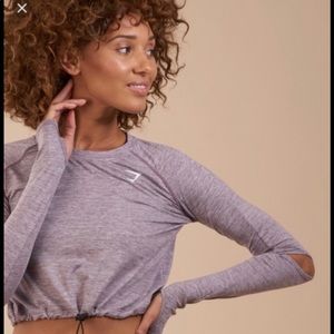 SOLD Gymshark long sleeve purple crop